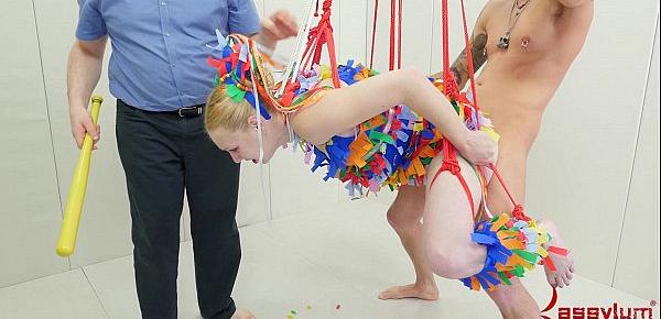  Anal pinata girl gets brutal punishment